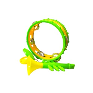 PANDEIRO CASTANHOLA TROMPETE MUSICAL