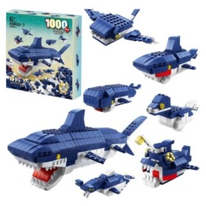 BLOCO DE MONTAR TUBARAO 1000PCS BLOXI